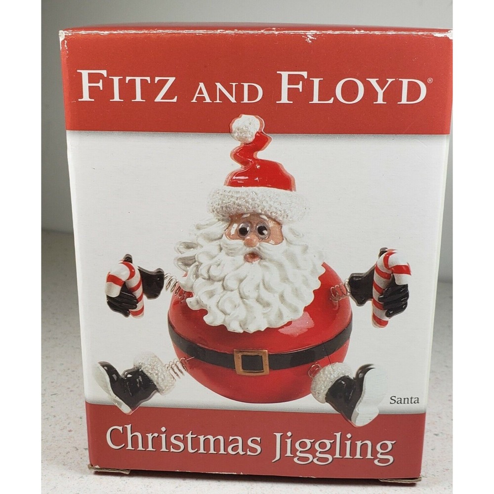 Fitz and Floyd 2005 Christmas Jiggling Santa Collection Item 2048/126